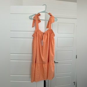 Javier Polka Dot Ruffle Tie Dress